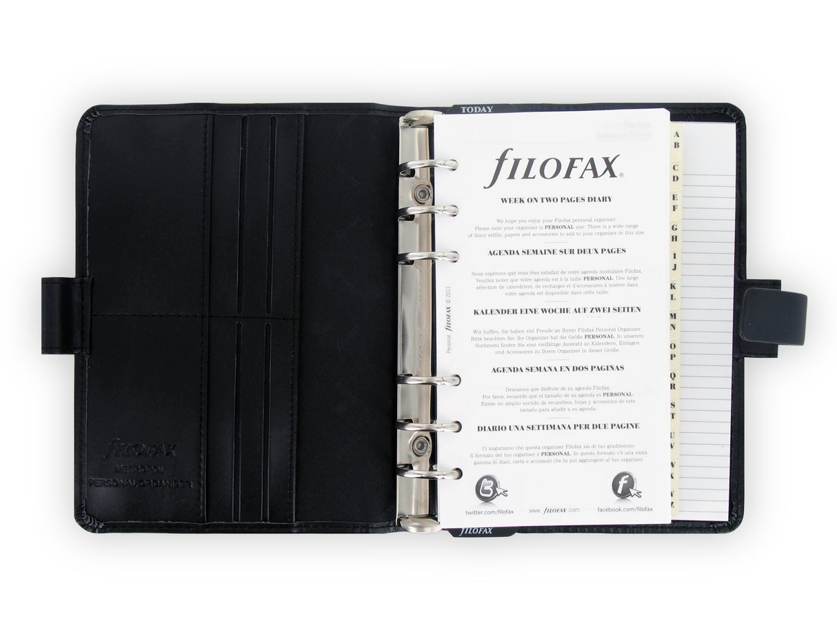 Filofax Organiser Metropol Personal Black - Cafe Supply