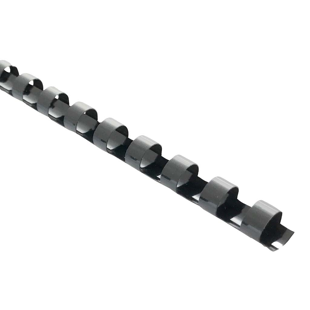 Icon Binding Coil Plastic 6mm Black, Pack of 25 - Cafe Supply