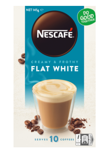 Nescafe Flat White Coffee Sachets 10pk - Cafe Supply