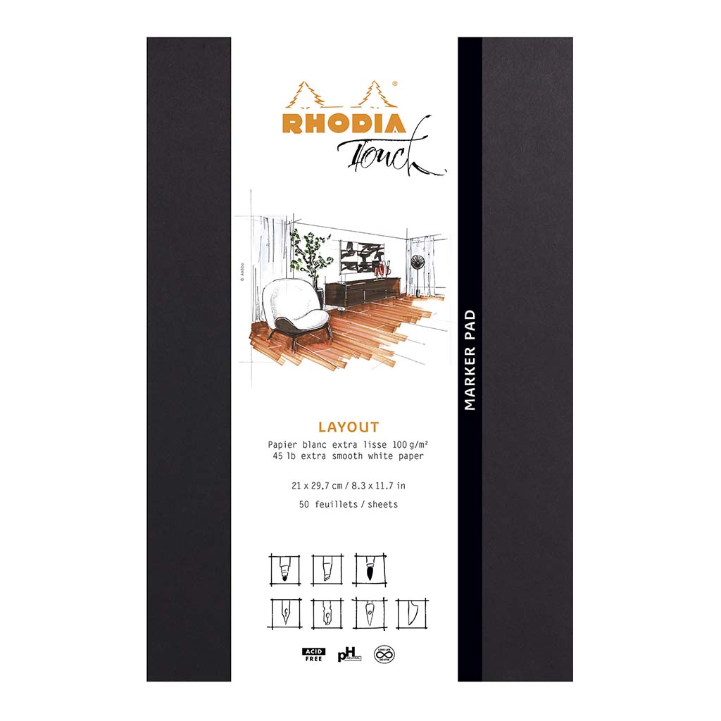 Rhodia Touch Marker Pad A4+ Blank - Cafe Supply