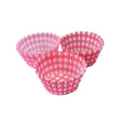 Cupcake Paper Cases Gingham Pink 44x30mm (500) - Cafe Supply