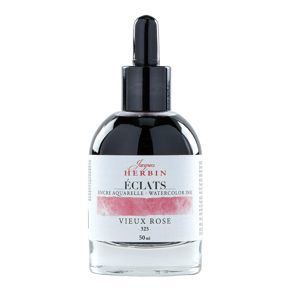 Jacques Herbin Eclats Watercolour Ink 325 Old Rose 50ml - Cafe Supply