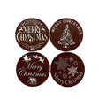 Chocolate Dark "Christmas Assorted" Round 50mm - Cafe Supply