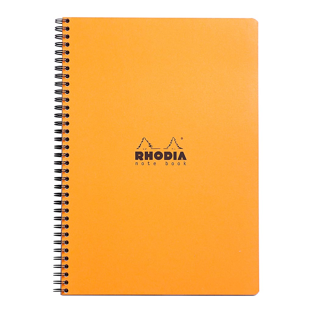 Rhodia Classic Notebook Spiral A4+ Grid Orange - Cafe Supply