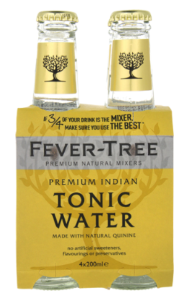 Fever-Tree Premium Indian Tonic Bottles 4 x 200ml - Cafe Supply