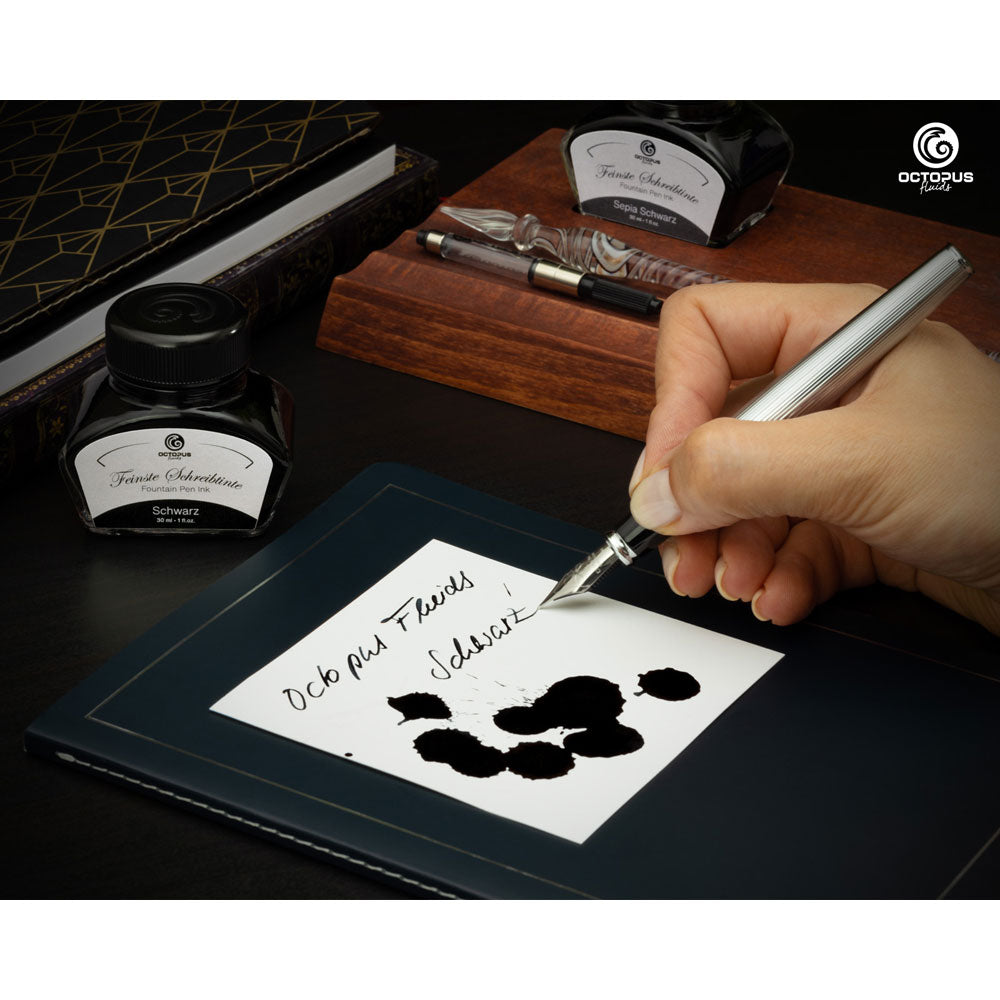 Octopus Fluids Fountain Pen Ink Black (Schwarz) 30ml - Cafe Supply