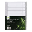 Icon PP Indices 1-10 Grey - Cafe Supply