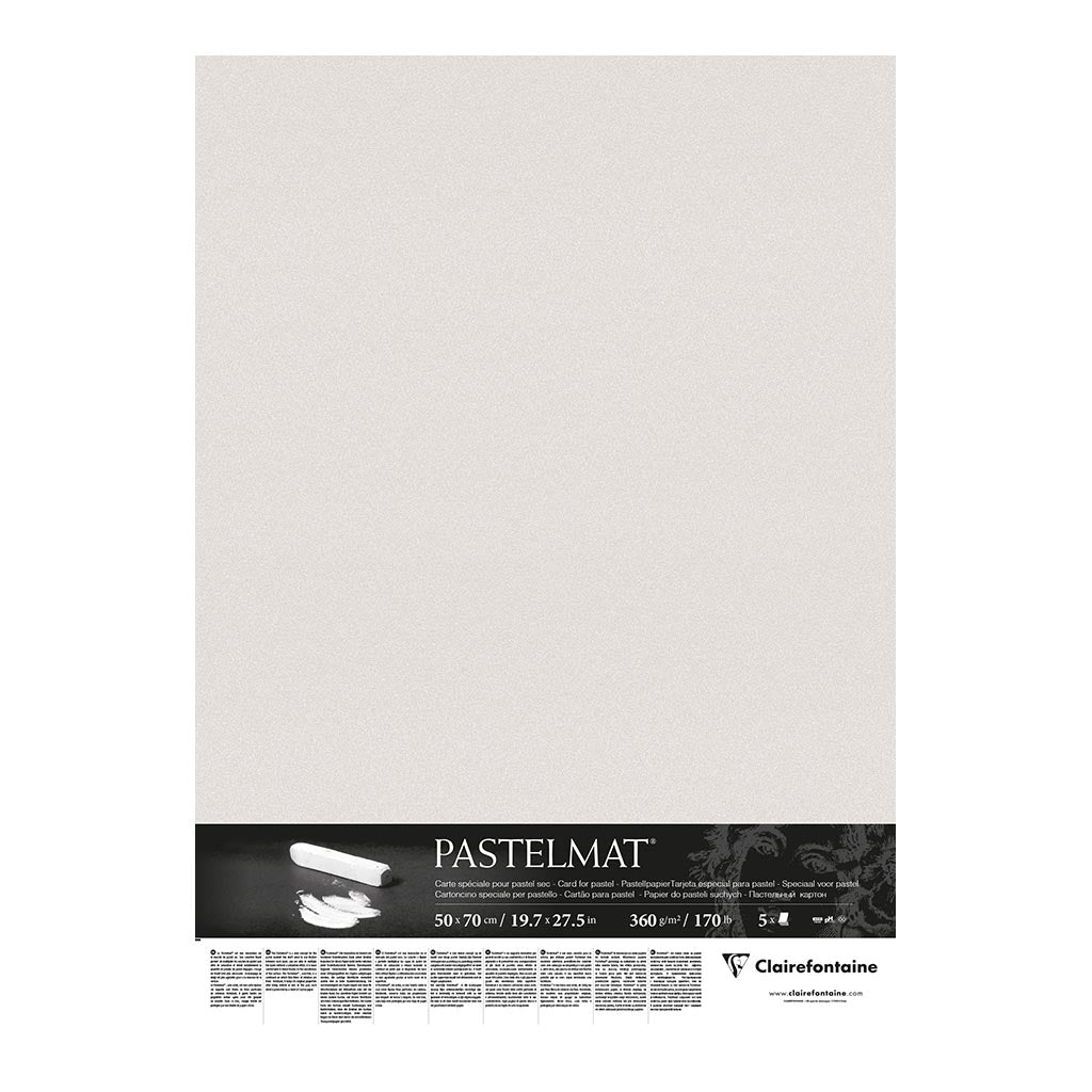 Pastelmat Paper 50x70cm Light Grey, Pack of 5 - Cafe Supply