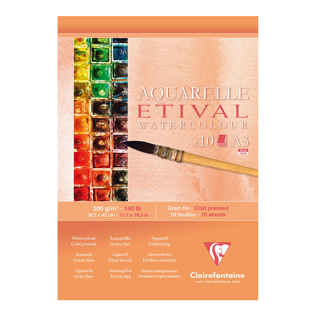 Etival Cold Press Pad A3 300g 10sh - Cafe Supply