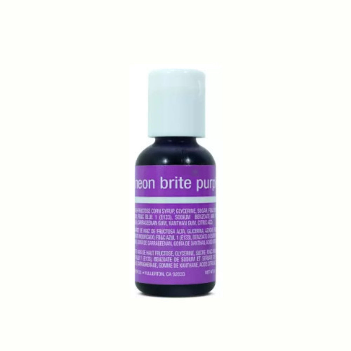 Chefmaster Liqua Gel Neon Brite Purple .70oz Bottle - Cafe Supply