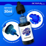 Octopus Fluids Alcohol Ink Sapphire Blue 30ml - Cafe Supply