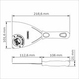 Tramontina Churrasco Black Barbecue Burger Spatula 4", 10cm