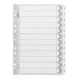 Icon Cardboard Indices with Reinforced Tabs Jan-Dec White - Cafe Supply