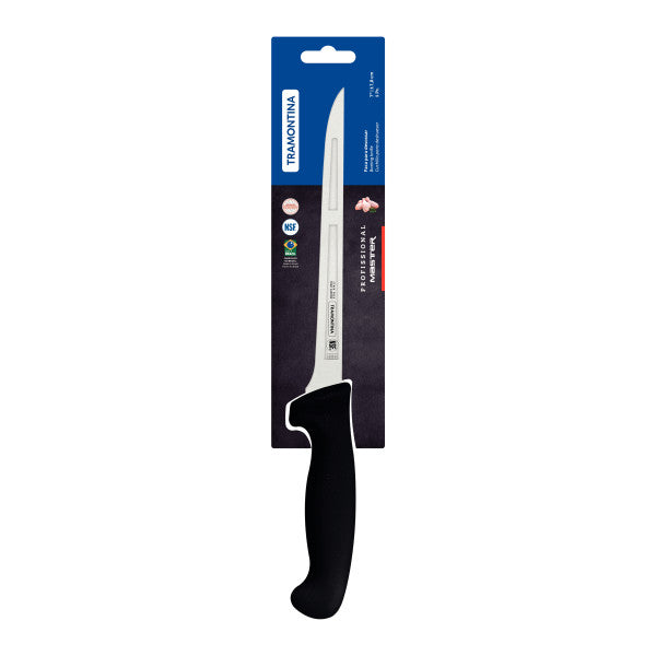 Tramontina Professional Master Black Boning Knife, 7", 18cm