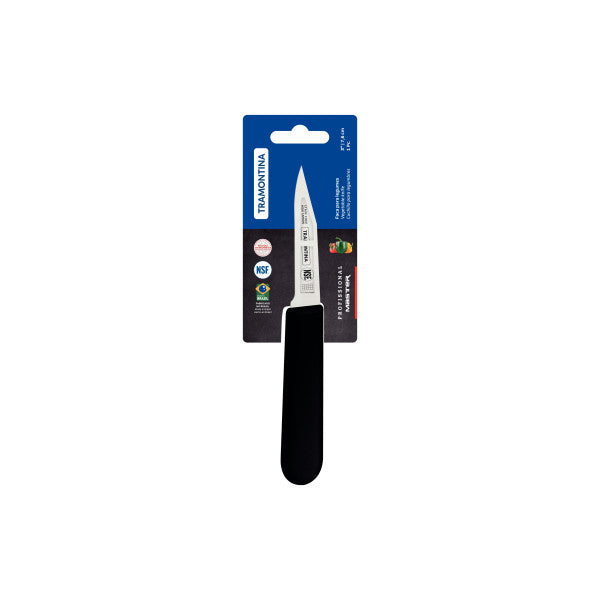 Tramontina Professional Master Black Paring Knife Tappered 3", 8cm - Cafe Supply