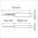 Tramontina Professional Master Black Paring Knife Tappered 3", 8cm - Cafe Supply