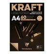 Clairefontaine Kraft Pad Brown Black A4 60sh - Cafe Supply