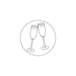 Herbin Round Wax Seal Champagne Glasses - Cafe Supply