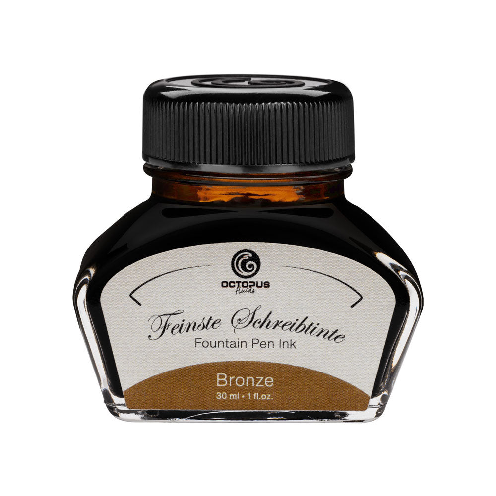 Octopus Fluids Fountain Pen Ink Bronze 30ml - Cafe Supply