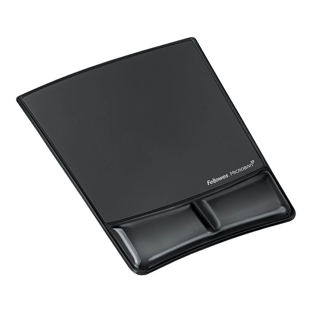 Fellowes Gel Wrist Support Mouse Pad Black - Cafe Supply