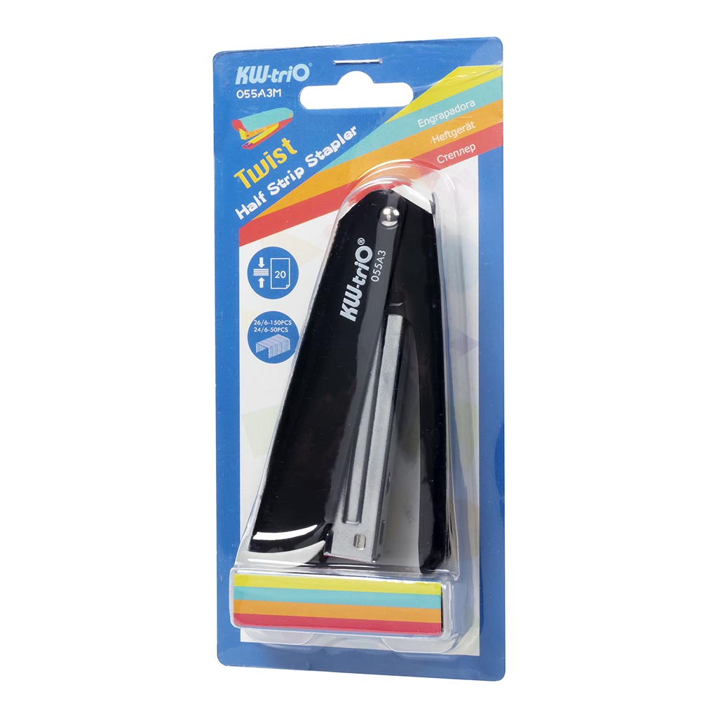 KW-triO Twist Half Strip Metal Stapler with Staples - Cafe Supply