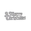 A Merry Christmas - Motto, Silver 76mm - Cafe Supply