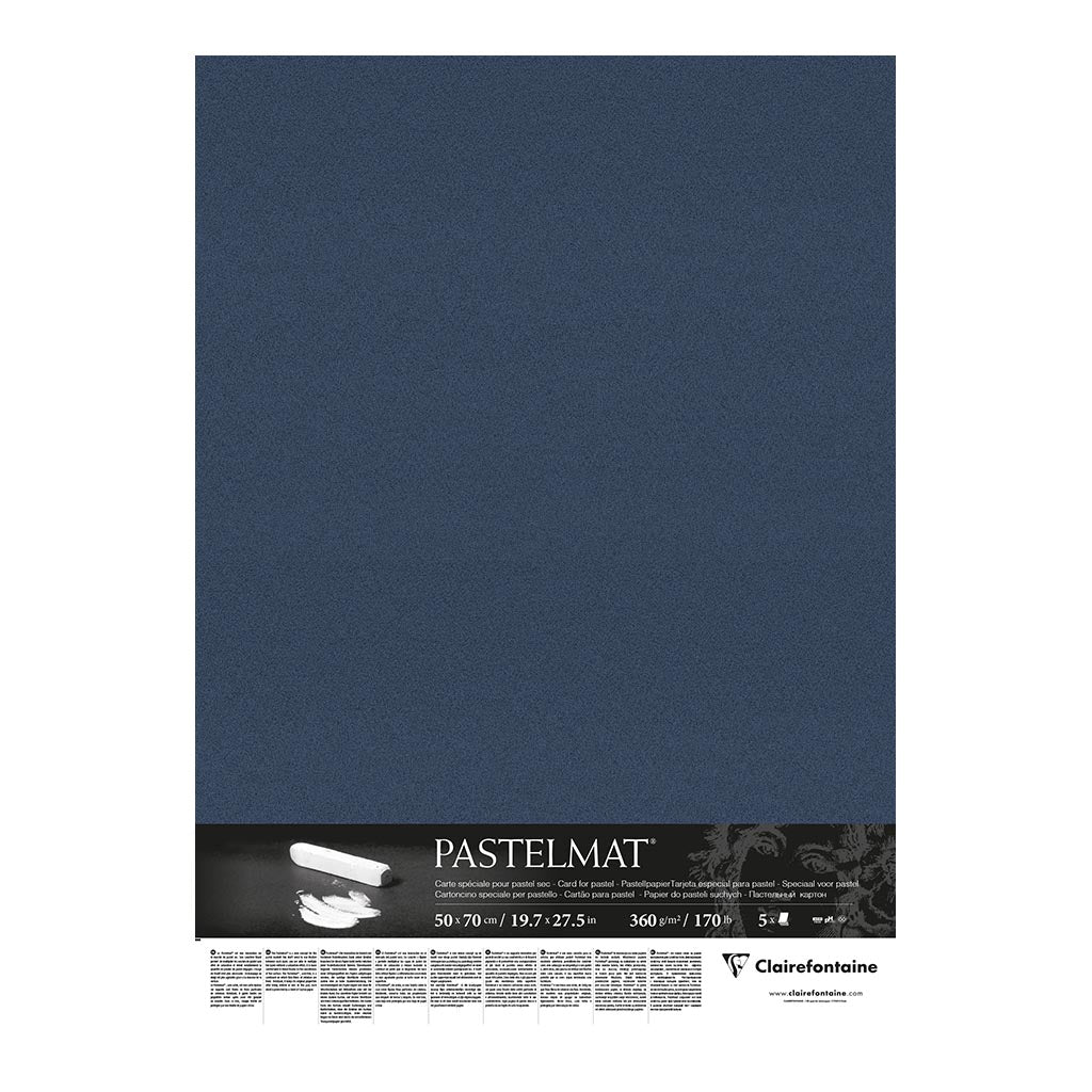 Pastelmat Paper 50x70cm Dark Blue, Pack of 5 - Cafe Supply