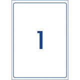 Avery Label L7767-25 Glossy 1up 25 Sheets 199x289mm - Cafe Supply