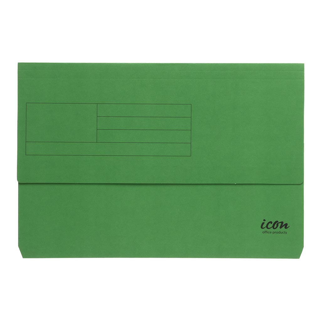 Icon Card Document Wallet FS Green - Cafe Supply