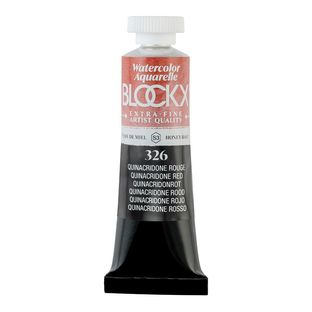 BLOCKX Watercolour Tube 15ml S3 326 Quinacridone Red - Cafe Supply