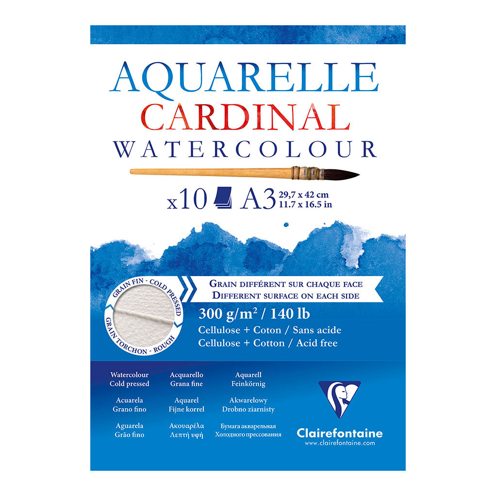 Cardinal Cold Press Pad A3 300g 10sh - Cafe Supply