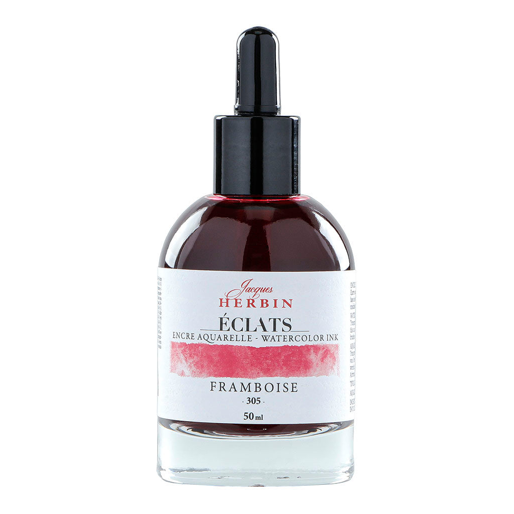 Jacques Herbin Eclats Watercolour Ink 305 Raspberry 50ml - Cafe Supply
