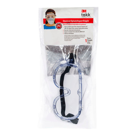 3M Chemical Splash Impact Goggle 91252 Clear - Cafe Supply