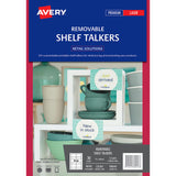 Avery Shelf Talkers C32301 Removable 55x85mm 6up 5 Sheets - Cafe Supply