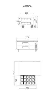 CHEF BASE 2 DRAWERS 1230 MM FRIDGE MGF8450 - Cafe Supply