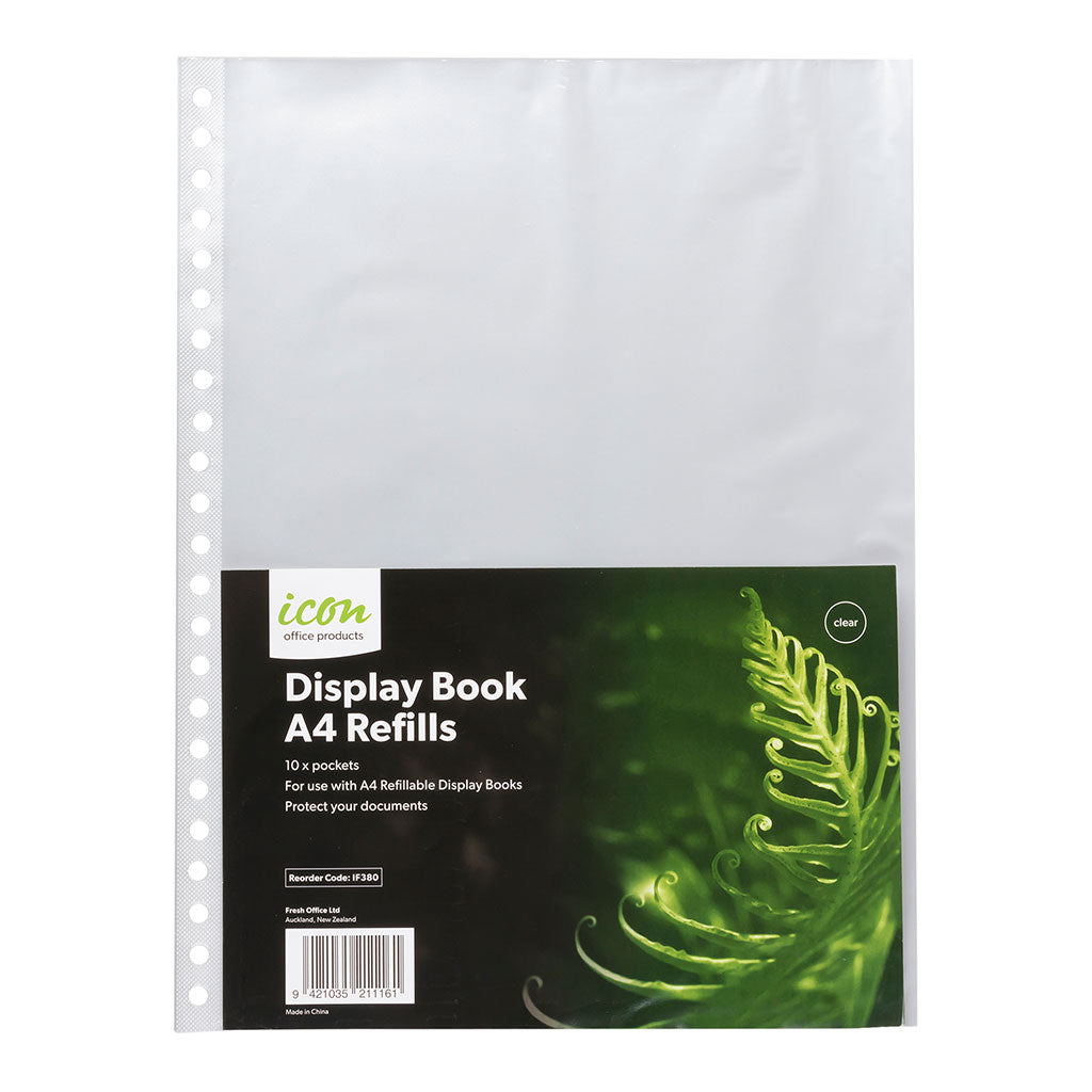 Icon Refillable Display Book Refills, Pack of 10 - Cafe Supply