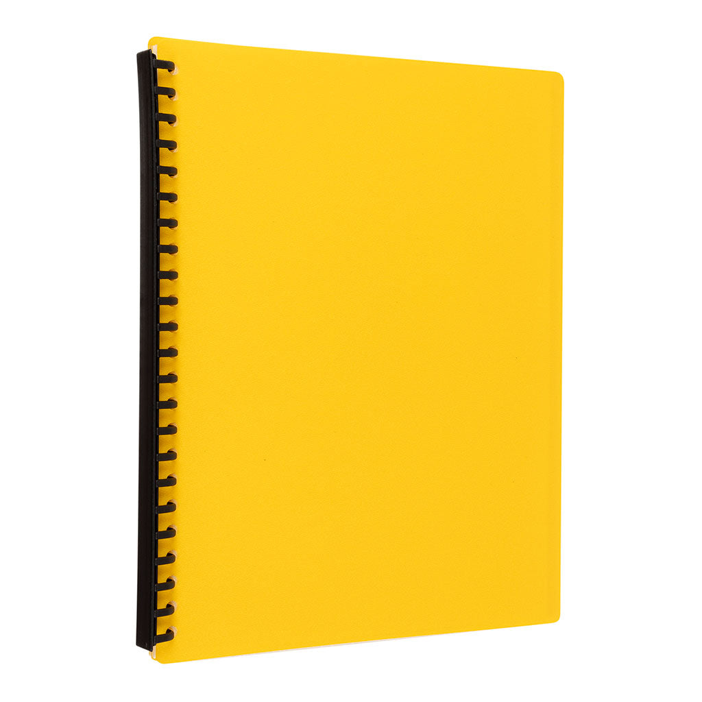 Icon Refillable Display Book A4 20 Pocket Yellow - Cafe Supply