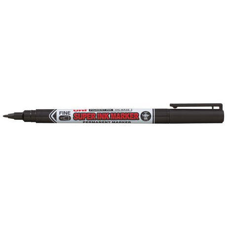 Uni Super Ink Capped Permanent Marker 0.9mm Black PNA-125 - Cafe Supply