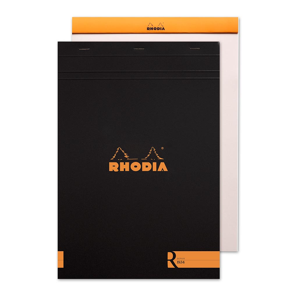 Rhodia le R Pad No. 18 A4 Blank Black - Cafe Supply