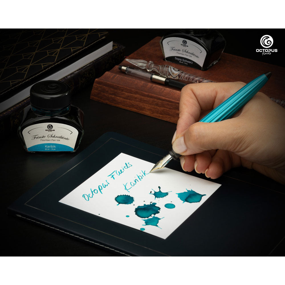 Octopus Fluids Fountain Pen Ink Caribbean (Karibik) 30ml - Cafe Supply