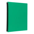 Icon Refillable Display Book A4 20 Pocket Green - Cafe Supply