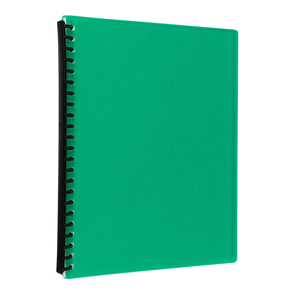 Icon Refillable Display Book A4 20 Pocket Green - Cafe Supply