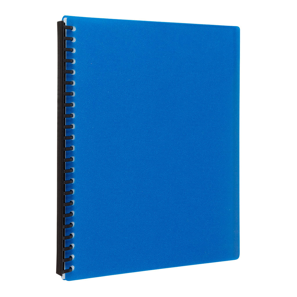 Icon Refillable Display Book A4 20 Pocket Blue - Cafe Supply