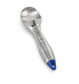 3-ounce aluminum ice cream scoop with blue end - Cafe Supply