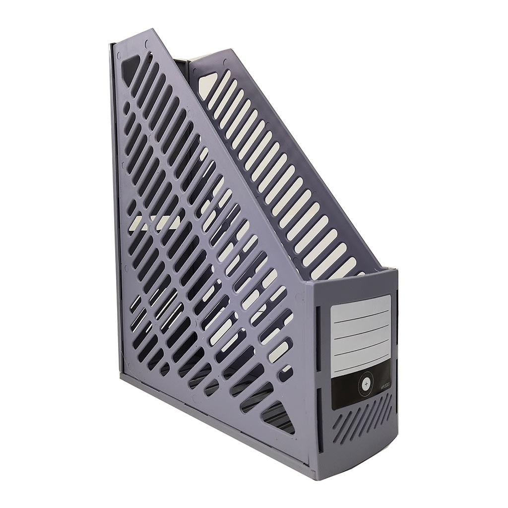 OSC Folding Magazine File Grey - Cafe Supply