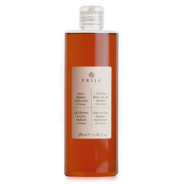 Prija Shower Gel w Shampoo Bottle 380ml - Cafe Supply