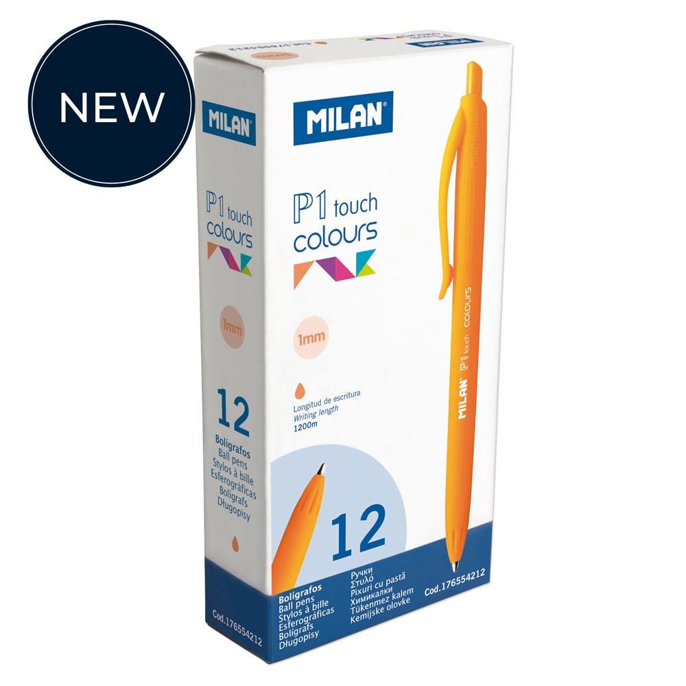 Milan P1 Touch Colours Ballpoint Pen Orange - Cafe Supply