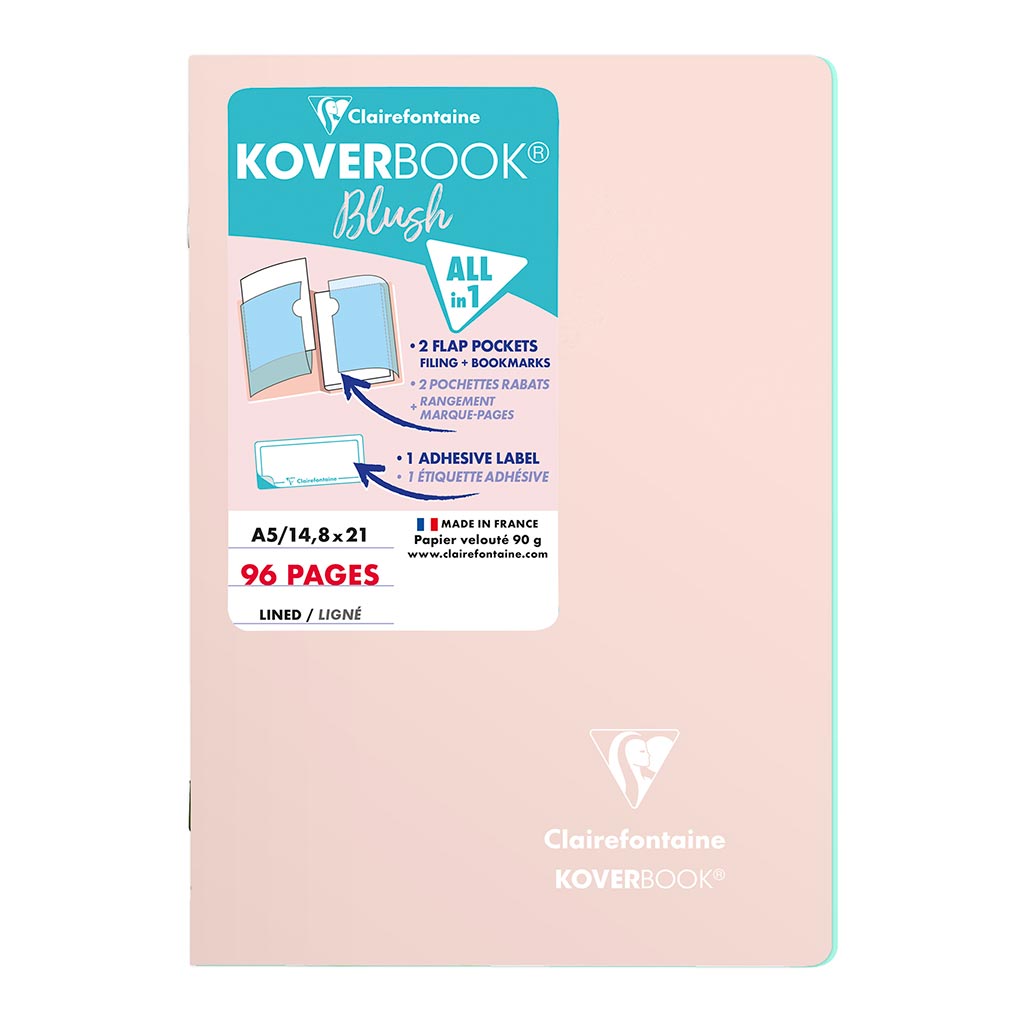 Koverbook Blush A5 Lined Powder Pink - Cafe Supply