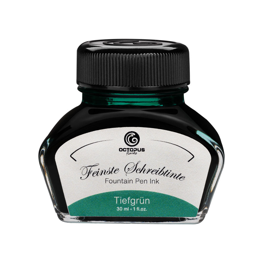 Octopus Fluids Fountain Pen Ink Deep Green (Tiefgrun) 30ml - Cafe Supply
