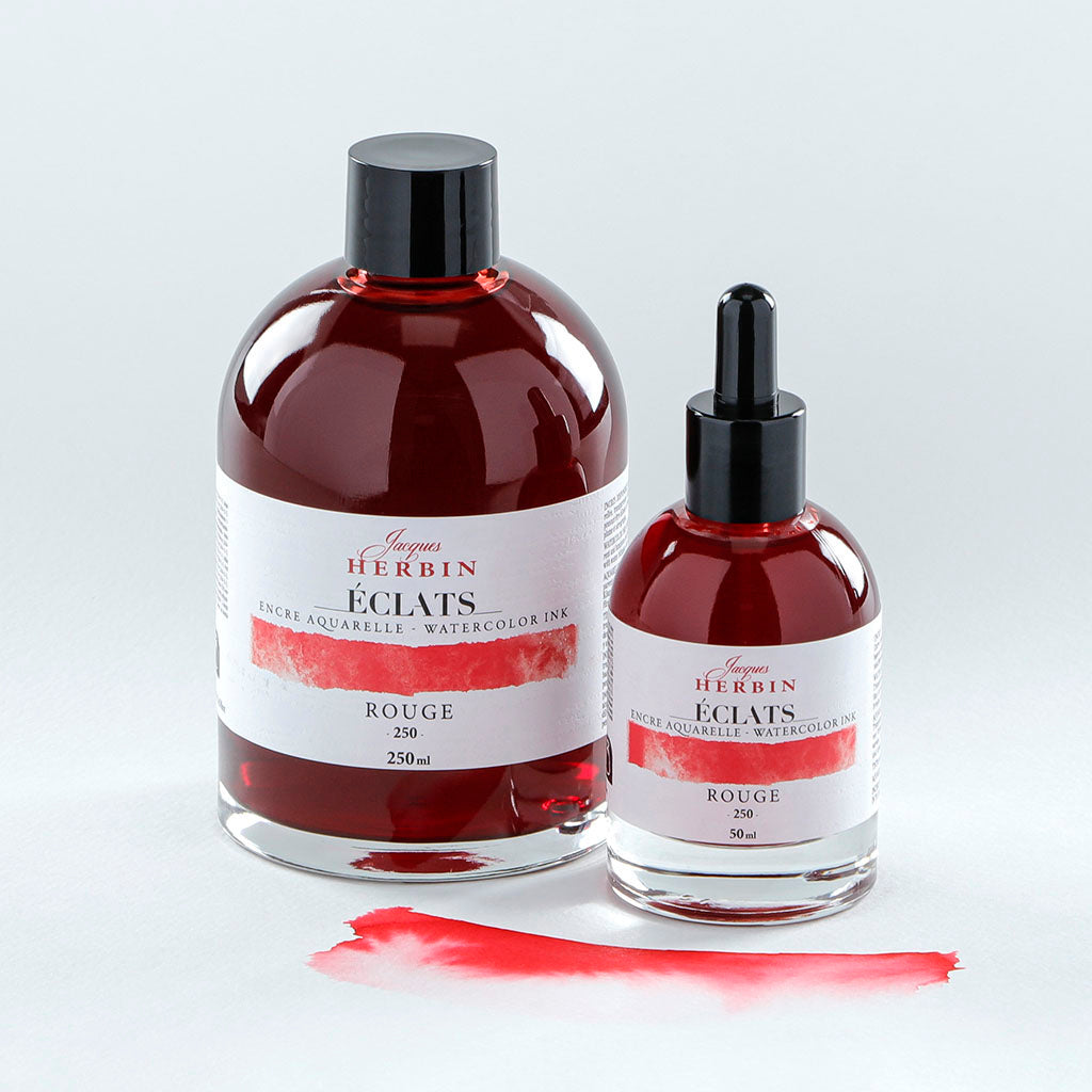 Jacques Herbin Eclats Watercolour Ink 250 Red 50ml - Cafe Supply